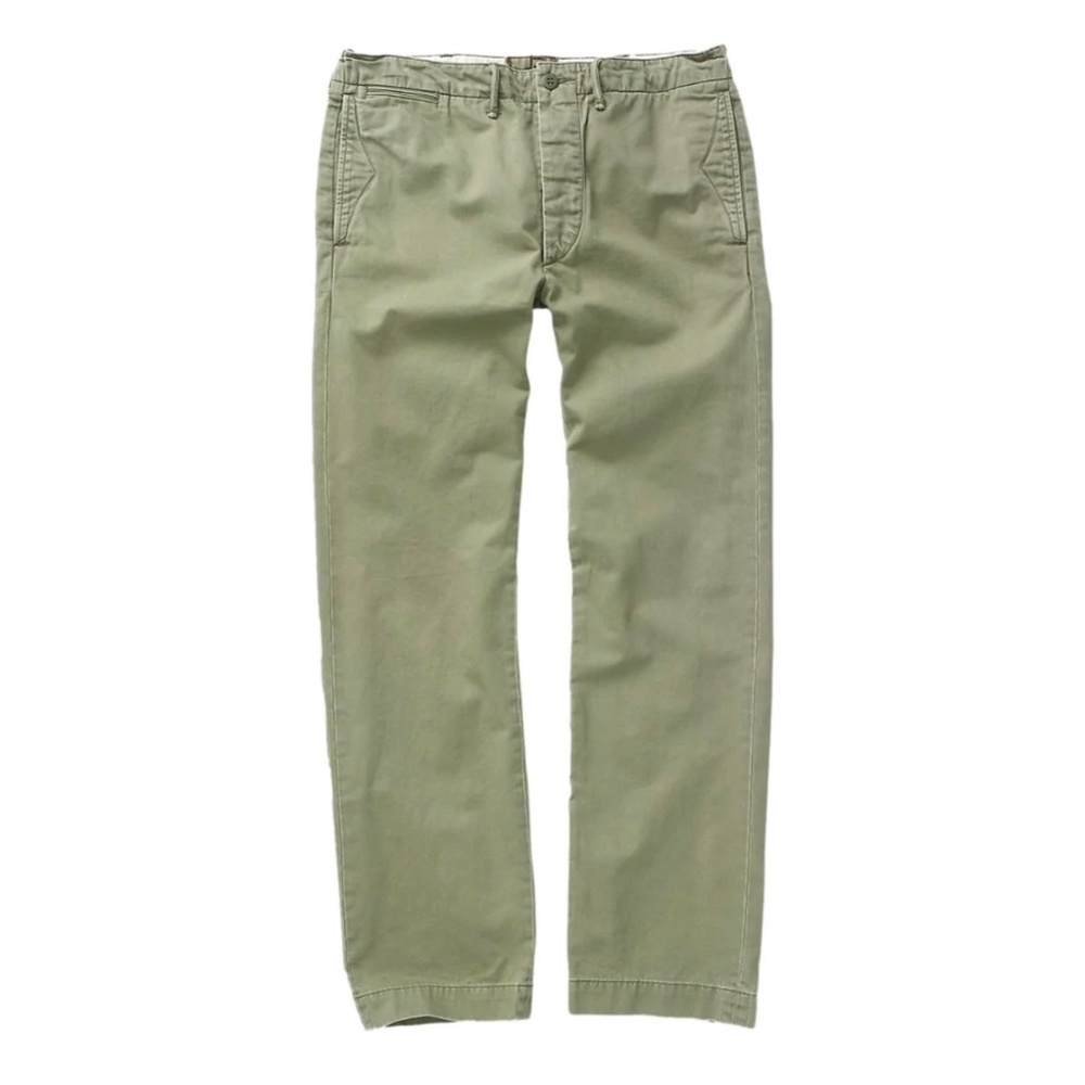 Double RL RRL Field Chino Officer’s Pant Ralph Lauren Olive Green 36 X 34